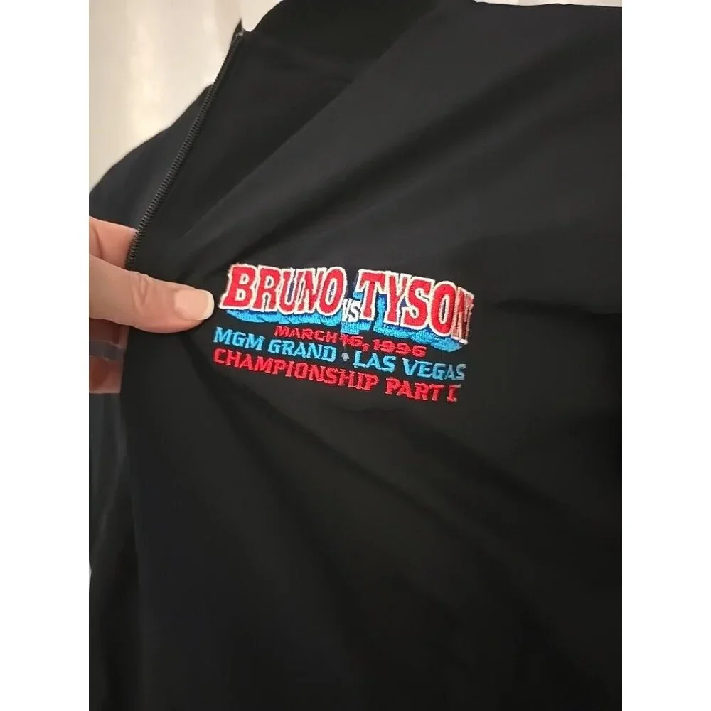 Dead Stock Mike Tyson Frank Bruno 1996 Boxing Fight Zip Jacket XL L - Picture 2 of 5